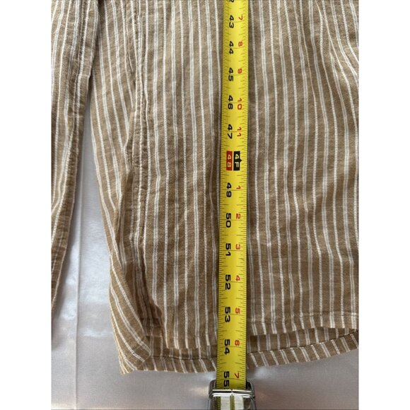 Free People Striped Tan/White Jumpsuit With V-Neck Tie Back Design size M - Picture 7 of 14